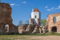 April day on the ruins of Golshany castle. Belarus