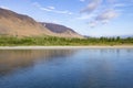 August day on the Sob river. Polar Urals, Yamalo-Nenets Autonomous Okrug. Russia