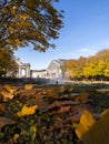Sunny autumn day in Jubilee Park or Parc du Cinquantenaire, Brussels Royalty Free Stock Photo