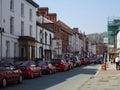 Bank Holiday traffic in Welshpool Wales UK