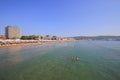 Public beach in Sunny Beach resort in Bulgaria
