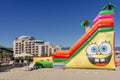 SUNNY BEACH, BULGARIA - September 8, 2017:Resort Sunny Beach Bulgaria view of the beach in summer. View of Hotel Festa M