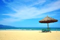 Sunny beach in Da Nang resort, Vietnam Royalty Free Stock Photo