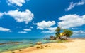 Sunny beach in the pearl island of Phu Quoc, Vietnam Royalty Free Stock Photo