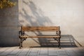Sunny bench background. Generate Ai