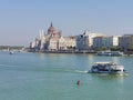 Budapest panorama with Danube and Parliament, Hungary Royalty Free Stock Photo