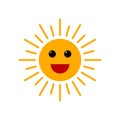 Sunny cartoon vector. Sunny weather icon concept illustration