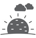 Sunny Clouds Isolated Vector Icon that can be easily modified or edit