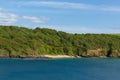 Sunny Cove beach Salcombe Devon UK secluded beach in the estuary Royalty Free Stock Photo