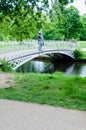 River Wandle passes under the White Bridge.