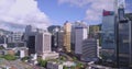 A Sunny day aerial Shot of CBD - Central in HK