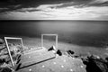 Sunny day on the beach in La Marina, Alicante