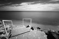 Sunny day on the beach in La Marina, Alicante