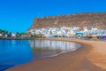 sunny day on a beach at Puerto de Mogan at Gran Canaria, Canary islands, Spain Royalty Free Stock Photo