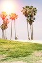 Sunny day on the beach of Venice, California. Background.