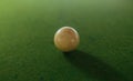Billiards balls on green table, game in summer day