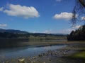 Sunny day blue sky with white clouds Royalty Free Stock Photo