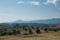 Sunny day in the dry summer hills. Royalty Free Stock Photo