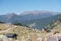 Sunny day in Els Cortals de Encamp on Andorra, Pyrennes Mountians Royalty Free Stock Photo