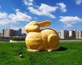 View from Heydar Aliyev center, Baku - and the yellow rebbit