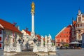 Sunny day at glavni trg square in Maribor, Slovenia