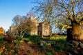 Sunny day on the grounds of Canterbury City`s Tower house in Kent, UK