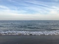 Sunny Day in July at Coney Island Beach in Brooklyn, New York, NY. Royalty Free Stock Photo