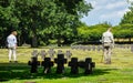 Sunny day on La Cambe German war cemetery, France