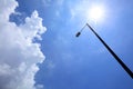 Sunny day with lighting pole