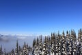 Sunny day in a winterwonderland in beautiful whistler in canada, british columbia Royalty Free Stock Photo