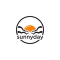 Sunny day logo design template Royalty Free Stock Photo