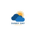 Sunny day logo graphic design template Royalty Free Stock Photo