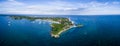 Sunny Day in Malapascua Island in Visayan Sea, One of Cebu Island. Sea water and Boats. Bounty Beach Royalty Free Stock Photo