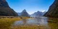 Sunny day in Milford Sound, Fiordland, New Zealand