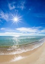 Sunny day over the Gulf of Mexico on St George Island Florida