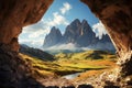 Sunny day perfection Tre Cimes three peaks in an Italian idyll