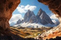 Sunny day perfection Tre Cimes three peaks in an Italian idyll