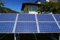 Sunny day photovoltaic panels in Europe