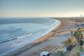 Sunny day at Playa del Ingles at Maspalomas at Gran Canaria, Canary Islands, Spain Royalty Free Stock Photo