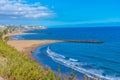 Sunny day at Playa del Ingles at Maspalomas at Gran Canaria, Canary Islands, Spain Royalty Free Stock Photo