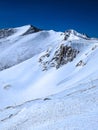 sunny day on slopes in breckenridge colorado ski resort Royalty Free Stock Photo