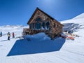 sunny day on slopes in breckenridge colorado ski resort Royalty Free Stock Photo