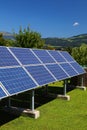 Sunny day solar panels in Austria Royalty Free Stock Photo