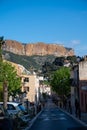 Sunny day in South of France, narrow streets and colorful buildings in Cassis, Provence, France Royalty Free Stock Photo