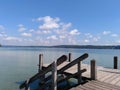 Sunny day at the starnberger lake - bavaria germany