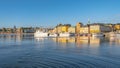 Sunny Day at Stockholm Harbor Royalty Free Stock Photo