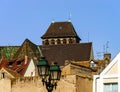 Sunny day on the street of old center, Strasbourg