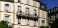 Sunny day on the street of old center, Strasbourg