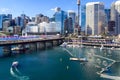 Sunny Day in Sydney: City Skyline and Bustling Harbour View Royalty Free Stock Photo