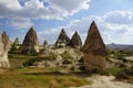 sunny day in the valley of stones in ÃÂ¡appadocia, Turkey Royalty Free Stock Photo